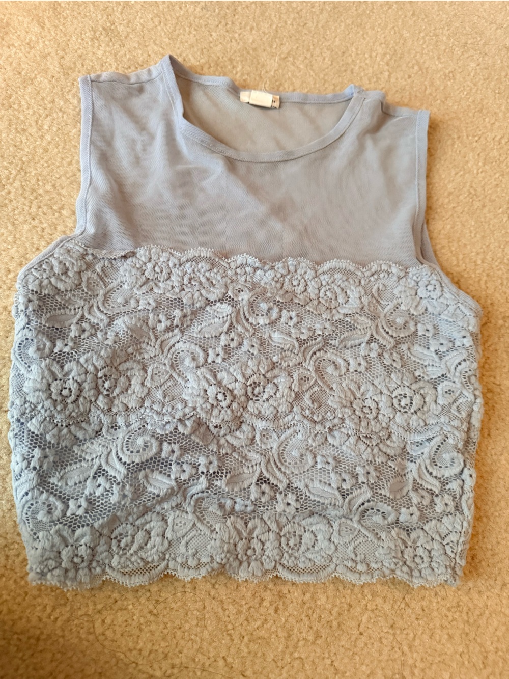 Garage - Light Blue Lace Sleeveless Top